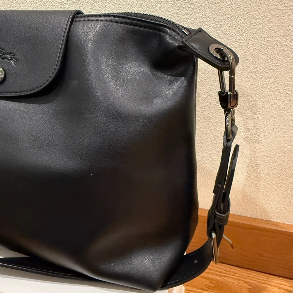 Longchamp Le Pliage Xtra Medium Leather Hobo Bag Women's Black (worn Once) - Picture 3 of 12